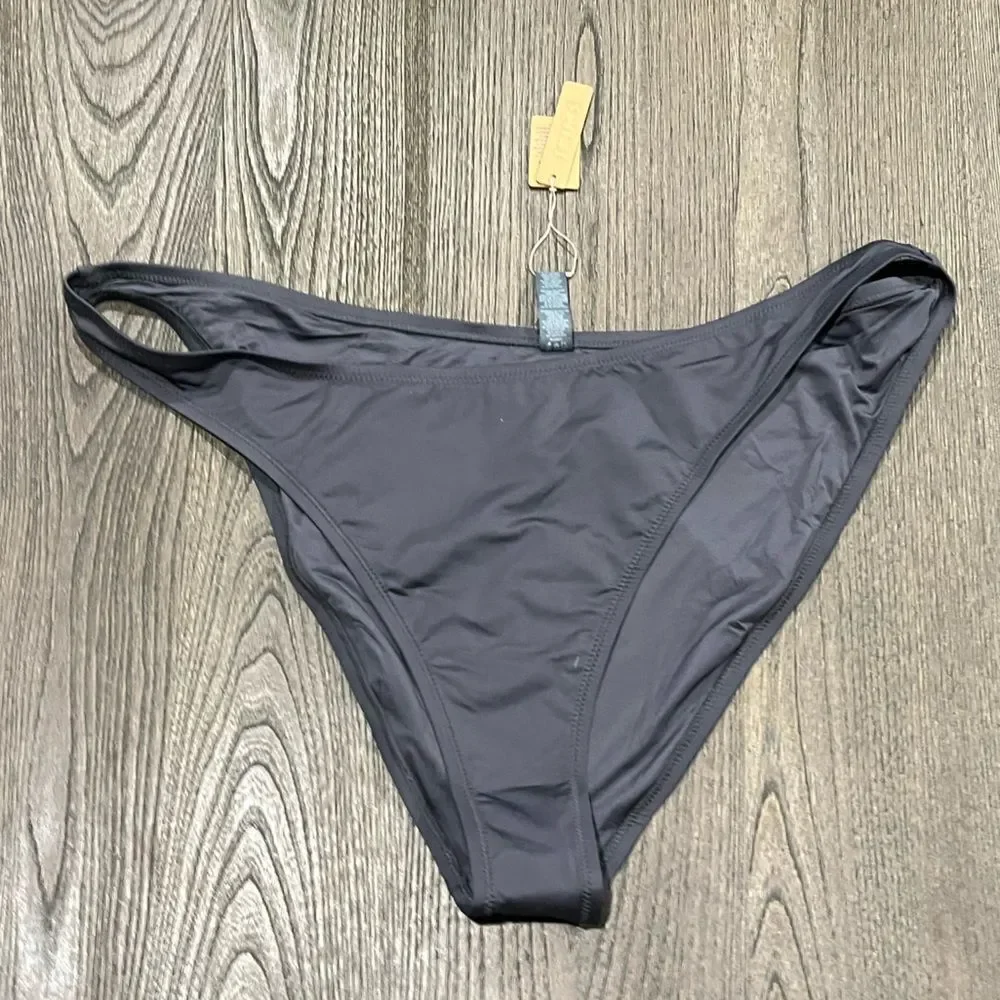 NWT Skims Swim Cheeky Tanga Bottoms Gunmetal Gray Size 4X